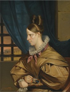 Duchesse de Berry fängslad i Chateau of Blaye, slutet av 1830-talet av François Nicolas Riss