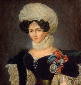 Porträtt av prinsessorna Tatyana Vasilievna Golitsyna 1783-1841, 1830-talet av François Nicolas Riss