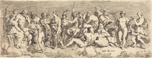 Psyches tillträde till Olympia av François Perrier after Raphael
