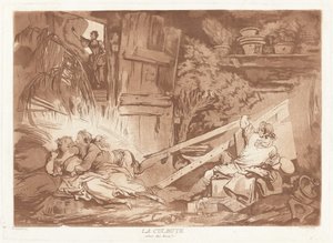 Tumblen av François Philippe Charpentier after Jean Honoré Fragonard, published by Pierre François Basan