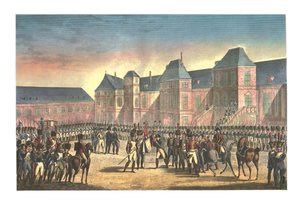 Napoleons avgång från Fontainebleau, 20 april 1814, c1850