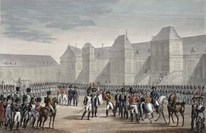 Abdikationen av Napoleon och hans avresa från Fontainebleau till Elba, 20 april 1814