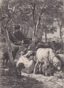 Herden, från Le Magasin Pittoresque, ca. 1852. av François Rouget
