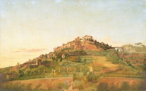 Vomero Hill sett från Villa Lucia i Neapel (olja på duk)
