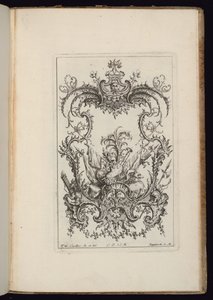 Kartusch med vapentrofé, Livre d’ornaments (Ornamentsboken)