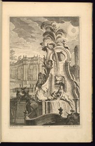 Design för fontän med Venus av François de Cuvilliés the Elder