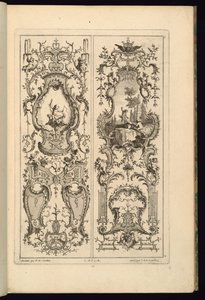 Design för två paneler av François de Cuvilliés the Elder