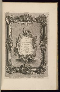 Design för en ram och en kartusch av François de Cuvilliés the Elder