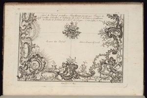 Two Quarters of a Ceiling, New Book of Oregelbundna tak av François de Cuvilliés the Elder