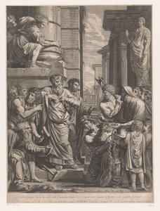 Paulus och Barnabas i Lystra av François de Poilly (I)