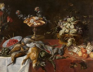 Stilleben (olja på duk) av Frans (attr. to) Snyders or Snijders