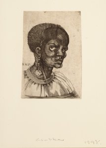 En svart man i tre fjärdedels profil, 1522.