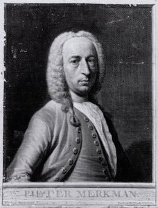 Porträtt av Pieter Merkman Jr av Frans Decker