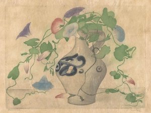Bindweed i en lergodskanna av Frans Everbag (signed by artist)