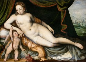 Venus och Amor av Frans Floris I