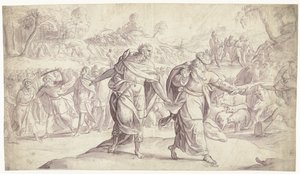Josua låter avrätta ammoniternas fem kungar History of Joshua (serietitel) av Frans Francken (I)