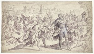 Josua skickar budbärare till Ai History of Joshua (serietitel) av Frans Francken (I)