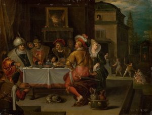 Liknelsen om den rike mannen och tiggaren Lazarus, 1615.