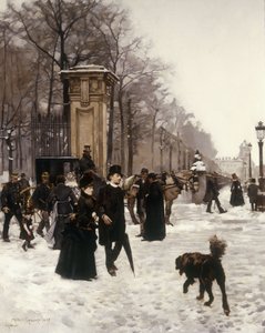Promenade på en vinterdag, Bryssel, 1887