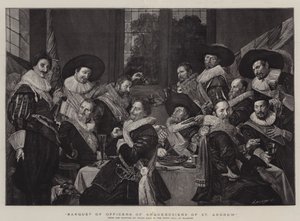 Bankett för officerarna i Arquebusiers of St Andrew av Frans Hals