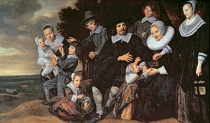 Familjegrupp i ett landskap, ca 1647-50 av Frans Hals