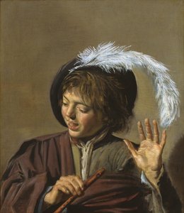 Pojke med flöjt av Frans Hals