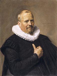 Porträtt av en man, 1634 (olja på ekpanel) av Frans Hals