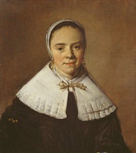 Porträtt av en ung kvinna (olja på duk) av Frans Hals