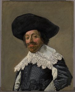 Porträtt av en man med hatt av Frans Hals