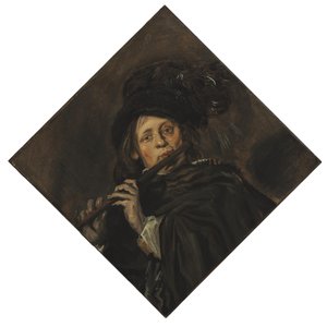 Ung man spelar en flöjt av Frans Hals