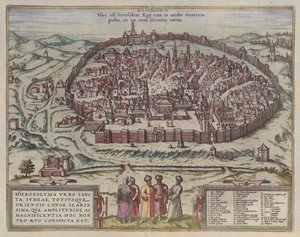 Jerusalemkartan Från: Jansson, Jan Karta över de berömda städerna i Spanien, Amsterdam, 1657, 1657 av Frans Hogenberg
