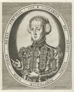 Porträtt av Katarina av Habsburg Porträtt av kungar, drottningar, prinsar och prinsessor (serietitel) av Frans Huys