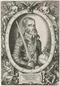 Porträtt av Karel V av Habsburg av Frans Huys
