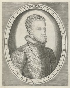 Porträtt av Karl V av Habsburg eller Filip II av Spanien Porträtt av kungar, drottningar, prinsar och prinsessor (serietitel) av Frans Huys