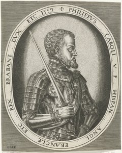 Porträtt av kung Filip II av Spanien Porträtt av kungar, drottningar, prinsar och prinsessor (serietitel) av Frans Huys