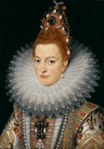 Ärkehertiginnan Isabella, ca 1601-20 (olja på panel) av Frans II (after) Pourbus