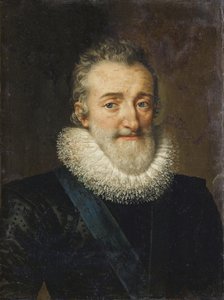 Porträtt av Henri IV (1553-1610) roi de France - kung Henrik IV av Frankrike par Pourbus, Frans, den yngre (1569-1622)