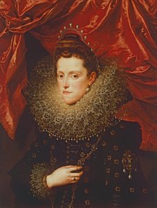 Porträtt av Eleonora de Medici, hertiginna av Mantua (olja på duk) av Frans II Pourbus
