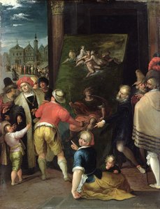 Apelles and the Shoemaker, 1610-15 (oil on copper)