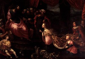 Kung Salomo och drottningen av Saba av Frans II the Younger Francken