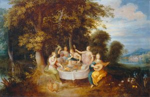 Les Cinq sens - De fem sinnena ... av Frans II the Younger Francken