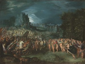 The Bravery of the Persian Women (olja på koppar)
