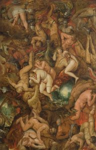 The Fall of the Damned (olja på panel)