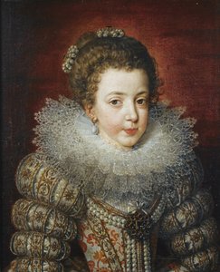 Porträtt av Elisabeth av Frankrike 1602-1644, drottning gemål av Spanien
