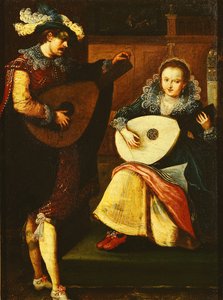 De fem sinnena: Hörsel av Frans Pourbus the Younger