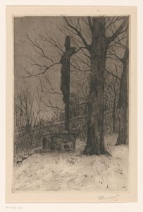 Krucifix bredvid trädet av Frans Smissaert (signed by artist)
