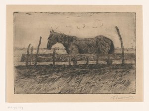 Häst av Frans Smissaert (signed by artist)