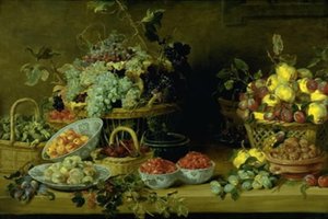 Stilleben med frukt på ett bord av Frans Snijders