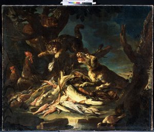 Fiskar (fisk). Målning av Frans Snyders (1579-1657). Olja på duk av Frans Snyders or Snijders