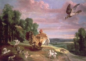 Höken och Hönan av Frans Snyders or Snijders